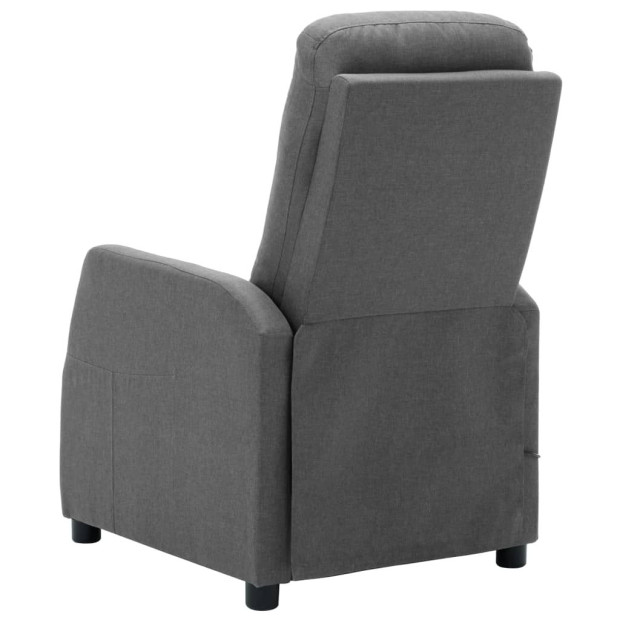 Massage Recliner Light Grey Image 6
