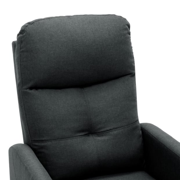 Recliner Dark Grey Fabric Image 7
