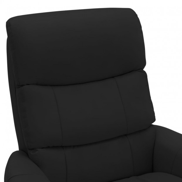 Massage Reclining Chair Black Faux Leather And Bentwood Image 7