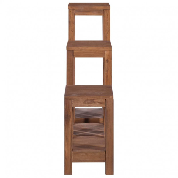 Plant Stands 3 Pcs Solid Teak Wood Image 5