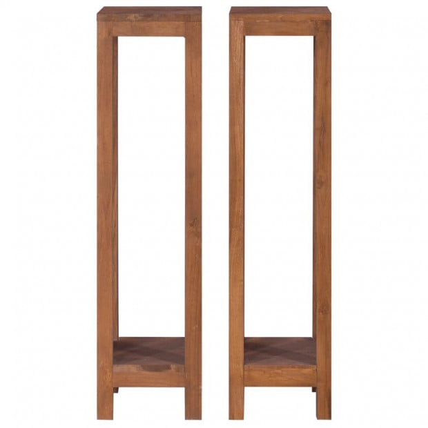 Plant Stands 2 Pcs 25x25x100 Cm Solid Teak Wood Image 3