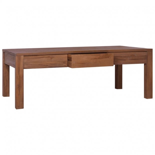 Coffee Table 110x60x40 Cm Solid Teak Wood Image 2