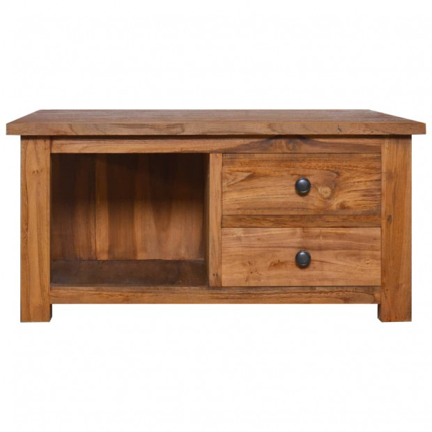Coffee Table 68x68x33cm Solid Teak Wood Image 3