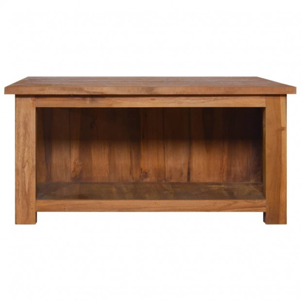 Coffee Table 68x68x33cm Solid Teak Wood Image 5