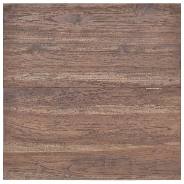 Coffee Table With Flip Top 65x65x34 Cm Solid Teak Wood Image 7
