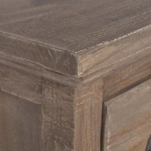Sideboard With 3 Drawers 60x30x75 Cm Solid Teak Wood Image 3