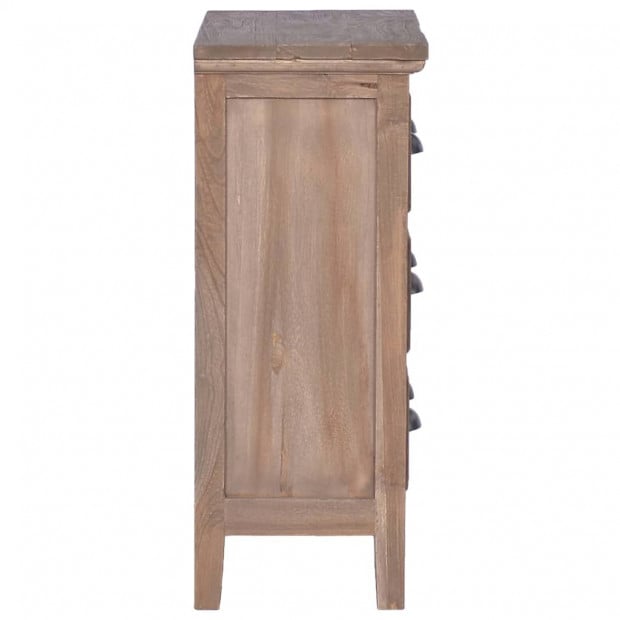 Sideboard With 3 Drawers 60x30x75 Cm Solid Teak Wood Image 6