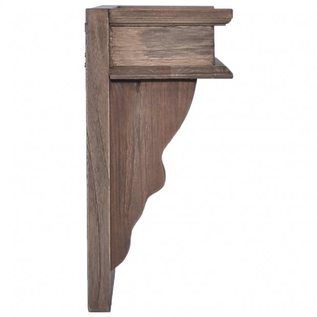 Wall Mounted Coat Rack 80x17x35 Cm Solid Teak Wood Image 4