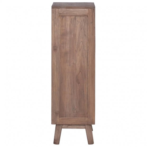 Sideboard With 5 Drawers 40x30x100 Cm Solid Teak Wood Image 4