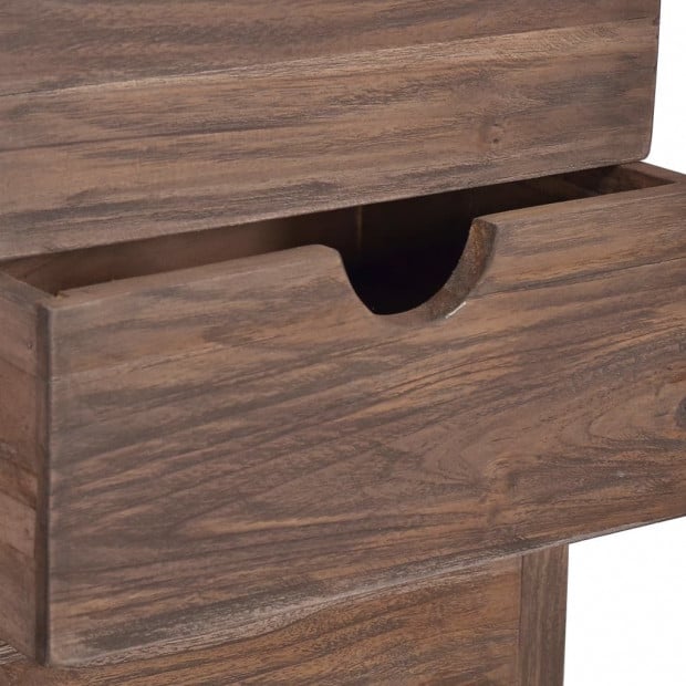 Sideboard With 5 Drawers 40x30x100 Cm Solid Teak Wood Image 6