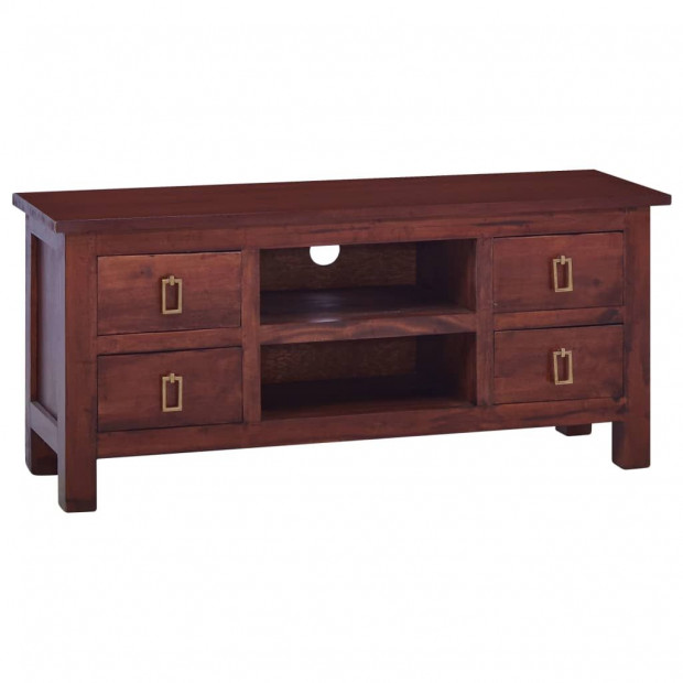 Tv Classical Brown 100x30x45 Cm Solid Mahogany Wood