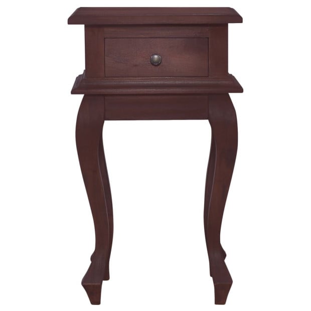 Bedside Table Classical Brown 35x30x60 Cm Solid Mahogany Wood Image 3