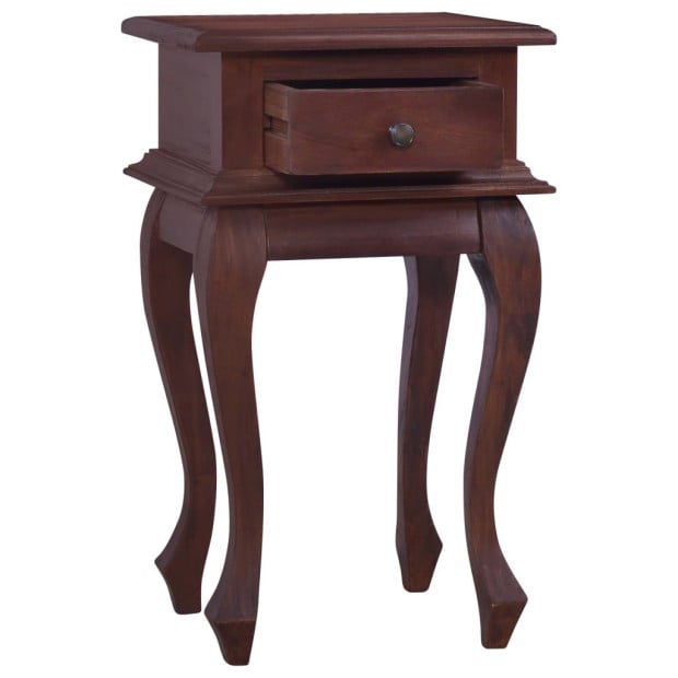 Bedside Table Classical Brown 35x30x60 Cm Solid Mahogany Wood Image 5