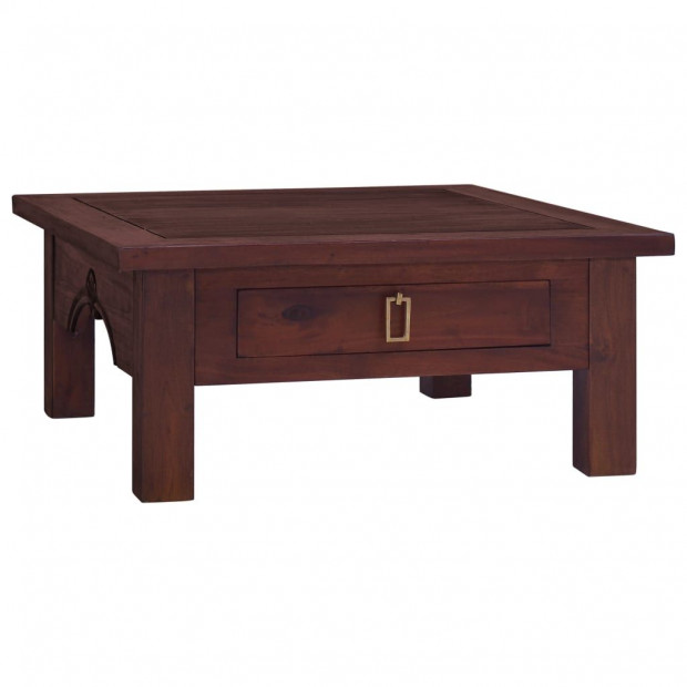 Coffee Table Classical Brown 68x68x30 Cm Solid Mahogany Wood