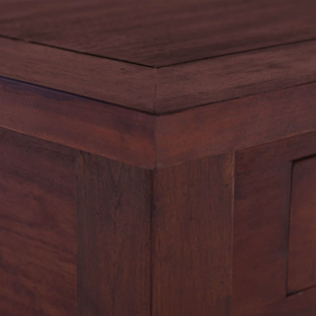 Coffee Table Classical Brown 68x68x30 Cm Solid Mahogany Wood Image 3