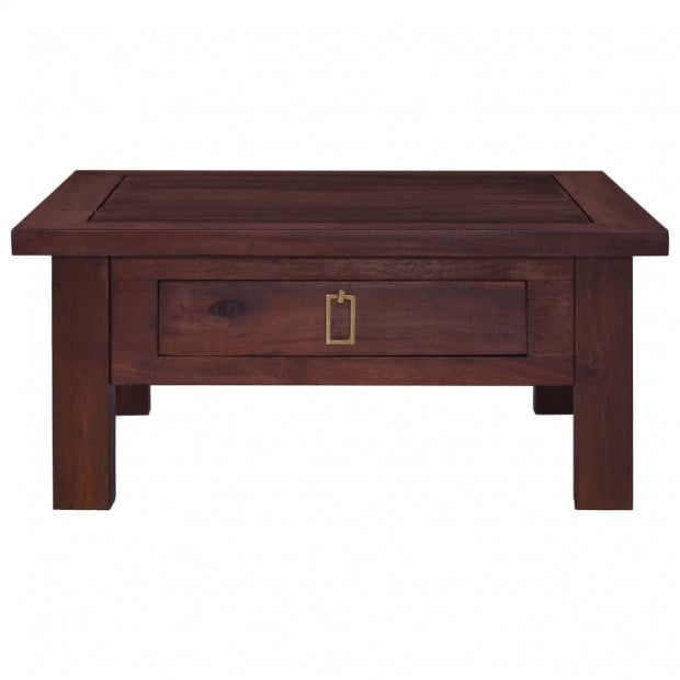 Coffee Table Classical Brown 68x68x30 Cm Solid Mahogany Wood Image 4