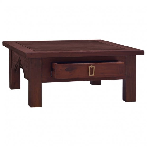 Coffee Table Classical Brown 68x68x30 Cm Solid Mahogany Wood Image 5