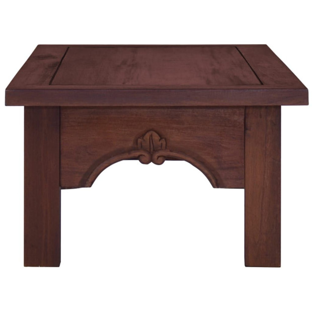 Coffee Table Classical Brown 100x50x30 Cm Solid Mahogany Wood Image 5