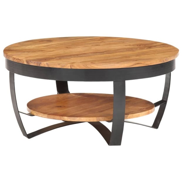Coffee Table 65x65x32 Cm Solid Acacia Wood Image 11