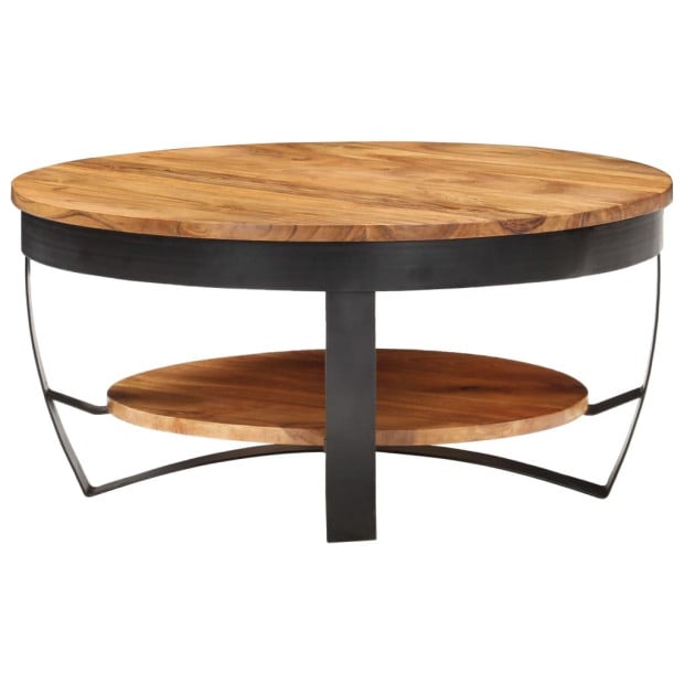Coffee Table 65x65x32 Cm Solid Acacia Wood Image 3