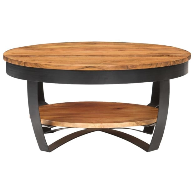 Coffee Table 65x65x32 Cm Solid Acacia Wood Image 4
