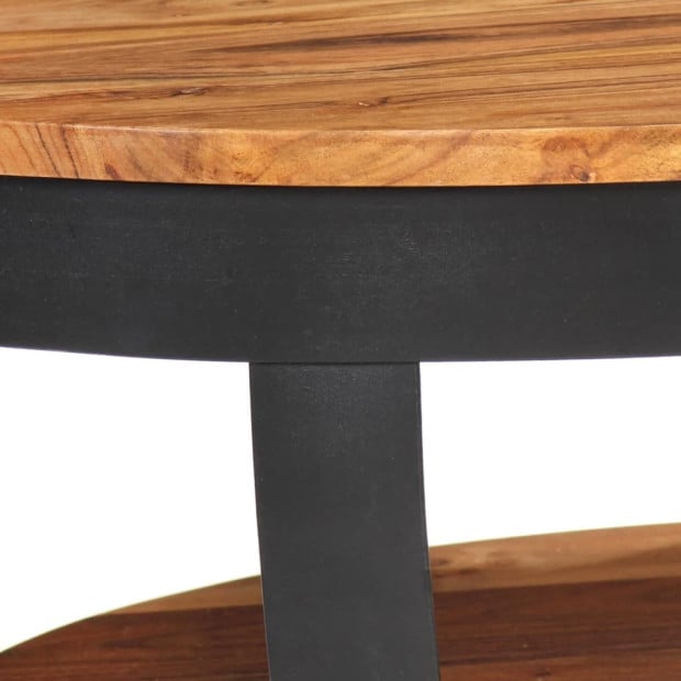 Coffee Table 65x65x32 Cm Solid Acacia Wood Image 5
