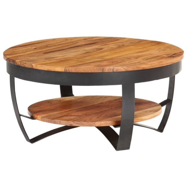Coffee Table 65x65x32 Cm Solid Acacia Wood Image 8