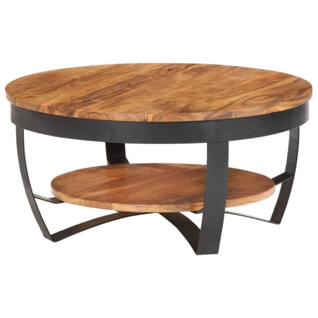 Coffee Table 65x65x32 Cm Solid Acacia Wood Image 10