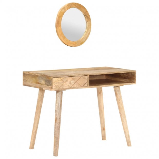 Dressing Table 100x50x76 Cm Solid Mango Wood Image 11