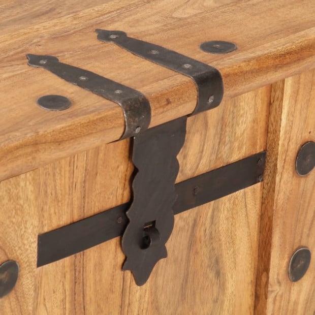 Chest 90x40x40 Cm Solid Acacia Wood Image 2