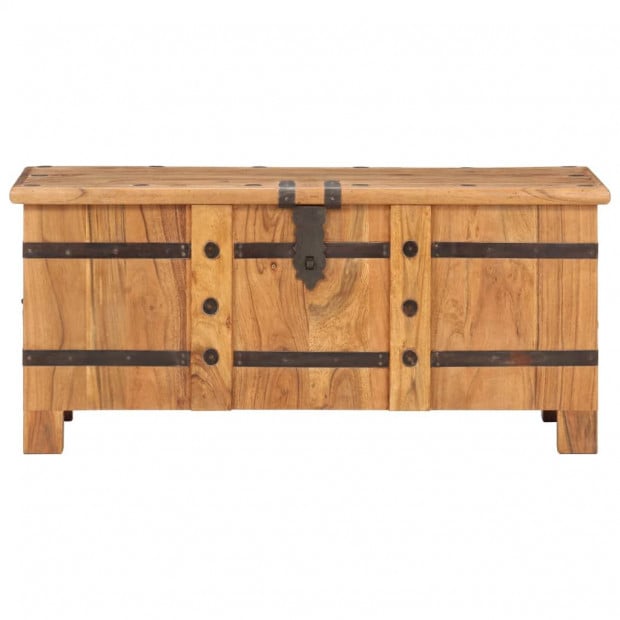 Chest 90x40x40 Cm Solid Acacia Wood Image 5