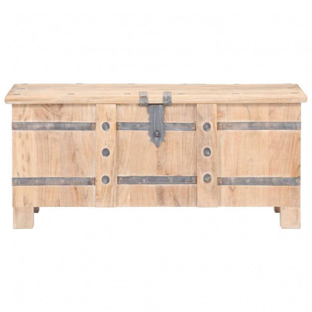 Chest 90x40x40 Cm Solid Acacia Wood Image 5