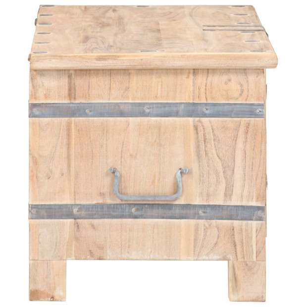 Chest 90x40x40 Cm Solid Acacia Wood Image 6