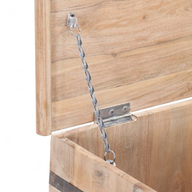 Chest 90x40x40 Cm Solid Acacia Wood Image 8