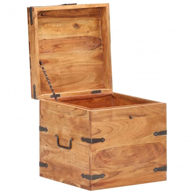 Chest 40x40x40 Cm Solid Acacia Wood Image 3