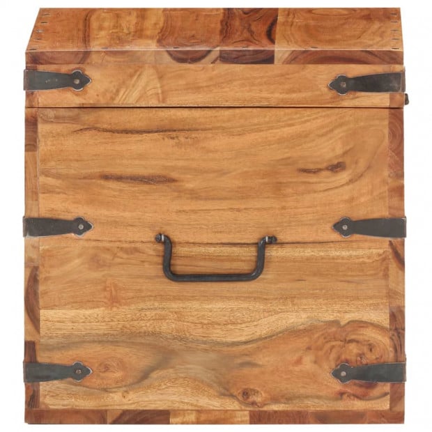 Chest 40x40x40 Cm Solid Acacia Wood Image 4
