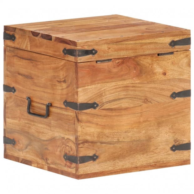 Chest 40x40x40 Cm Solid Acacia Wood Image 5