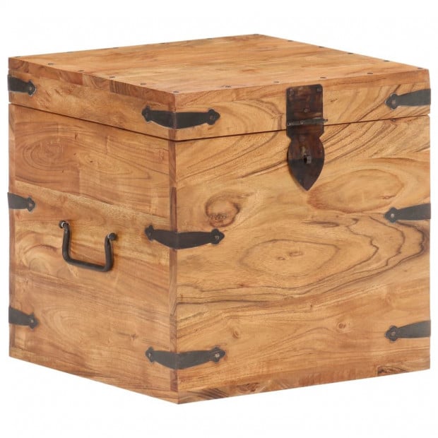 Chest 40x40x40 Cm Solid Acacia Wood Image 9