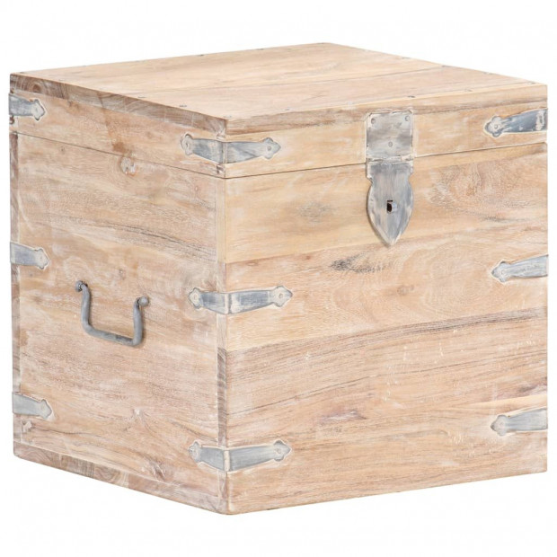 Chest 40x40x40 Cm Solid Acacia Wood Image 11