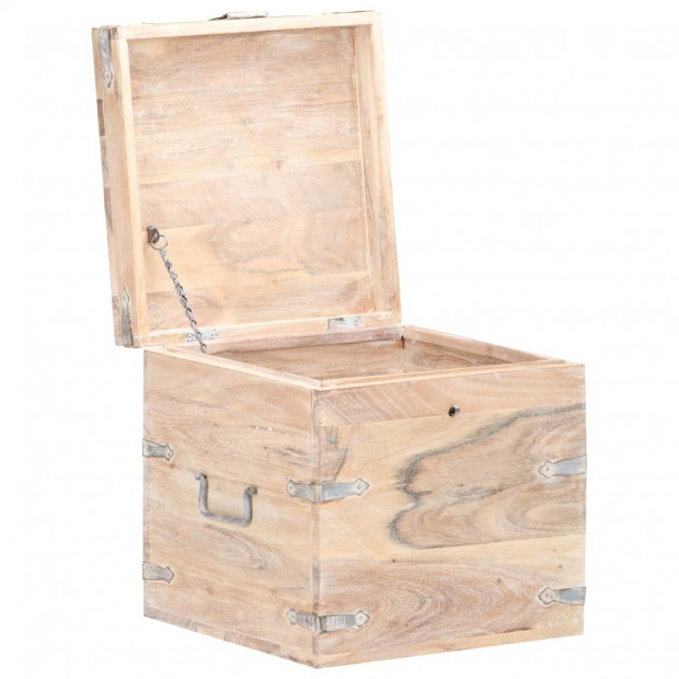 Chest 40x40x40 Cm Solid Acacia Wood Image 4