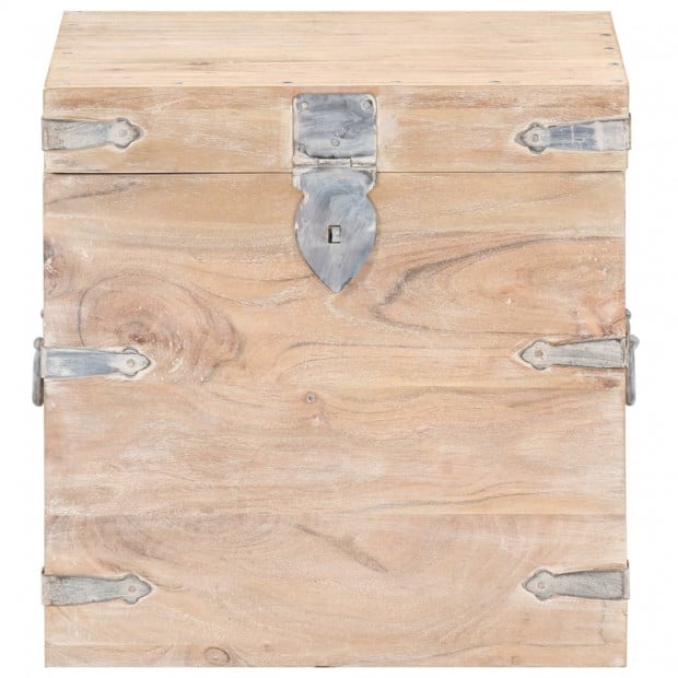 Chest 40x40x40 Cm Solid Acacia Wood Image 5