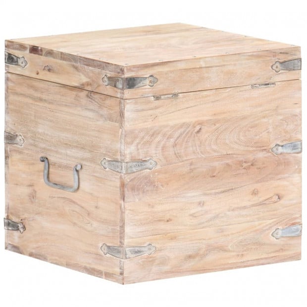 Chest 40x40x40 Cm Solid Acacia Wood Image 7