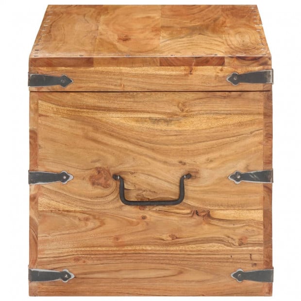 Chest 90x40x40 Cm Solid Acacia Wood Image 4