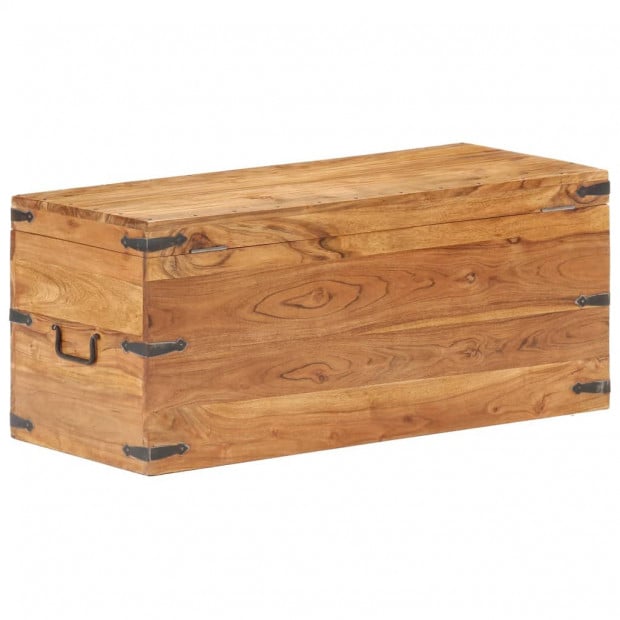 Chest 90x40x40 Cm Solid Acacia Wood Image 5