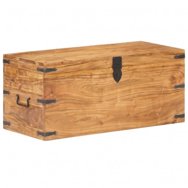 Chest 90x40x40 Cm Solid Acacia Wood Image 7