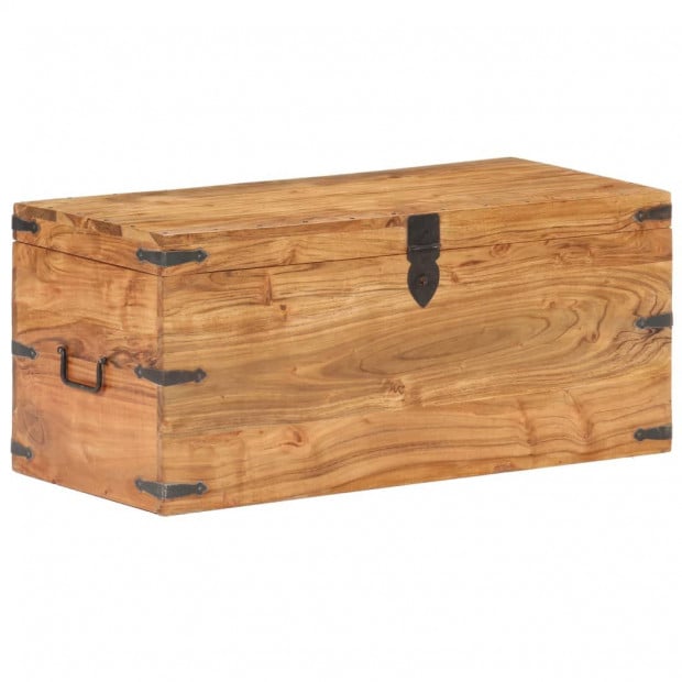 Chest 90x40x40 Cm Solid Acacia Wood Image 9
