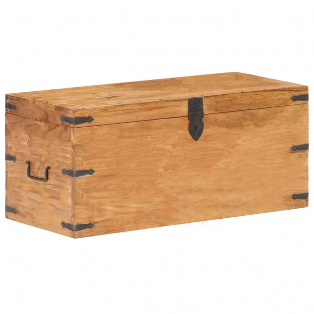 Chest 90x40x40 Cm Solid Acacia Wood Image 10