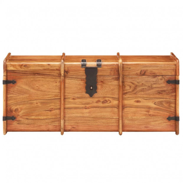 Storage Chest 90x40x40 Cm Solid Acacia Wood Image 4