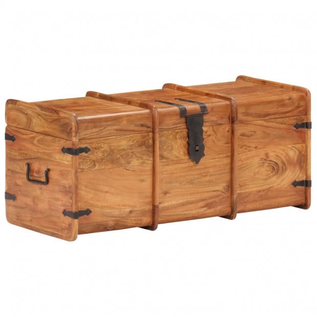 Storage Chest 90x40x40 Cm Solid Acacia Wood Image 9