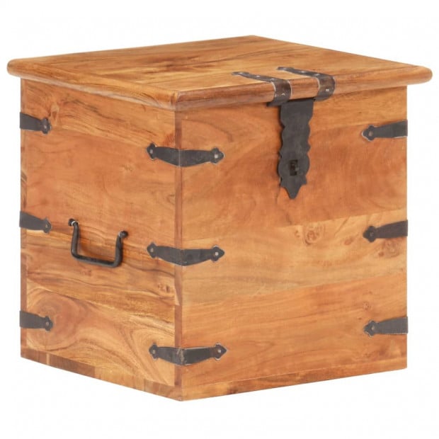 Chest 40x40x40 Cm Solid Acacia Wood Image 11